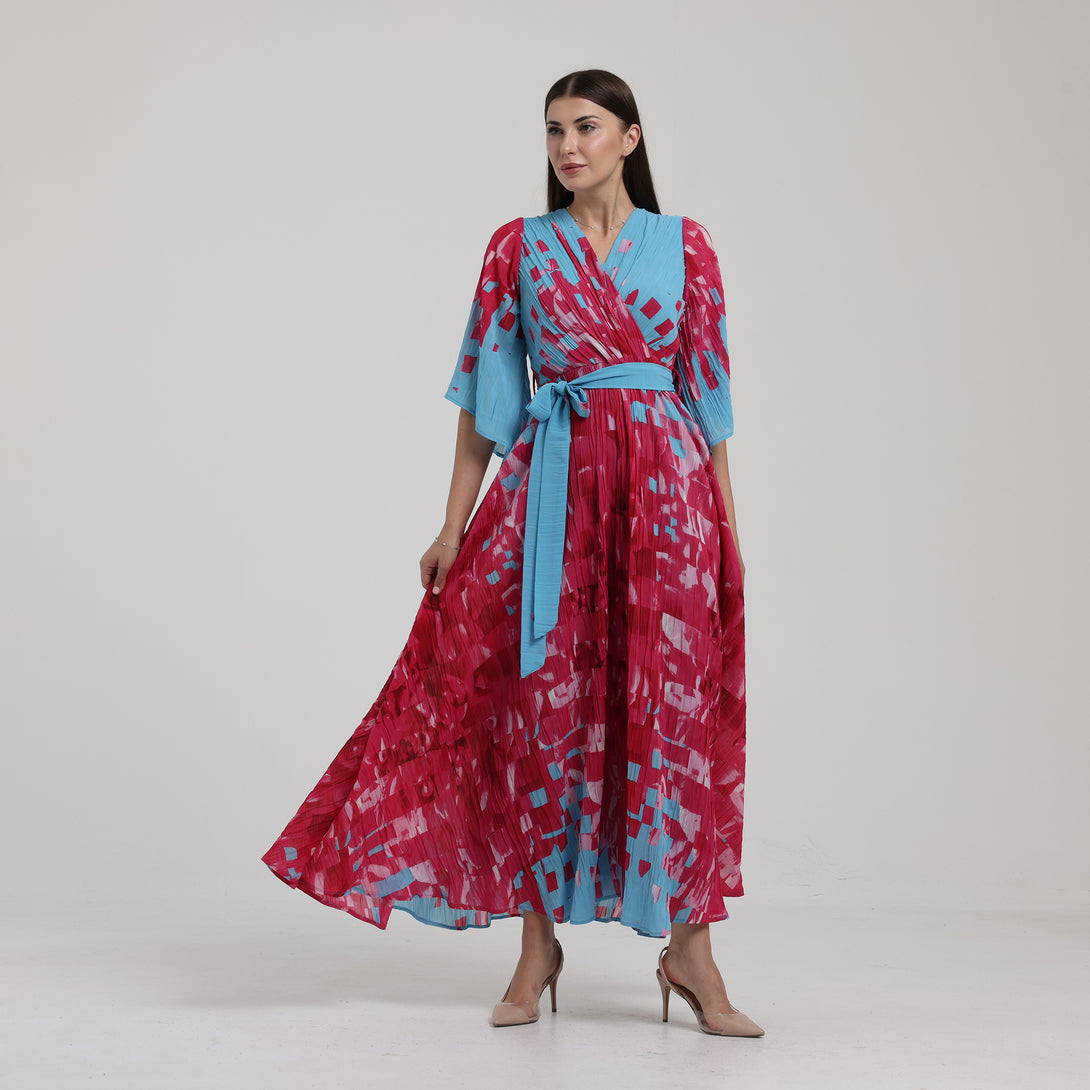 فستان بليسية بطبعات - Rosemet