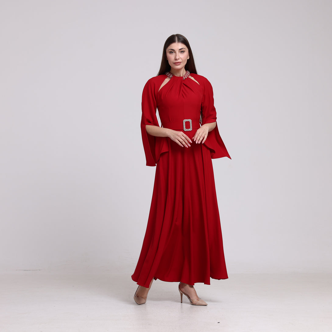 فستان سيراميك بقصة كلوش - Rosemet